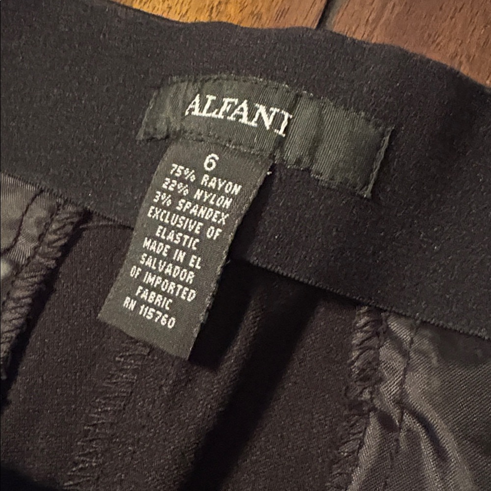 Alfani Deep Black Ankle Pants NWT - Picture 4 of 12